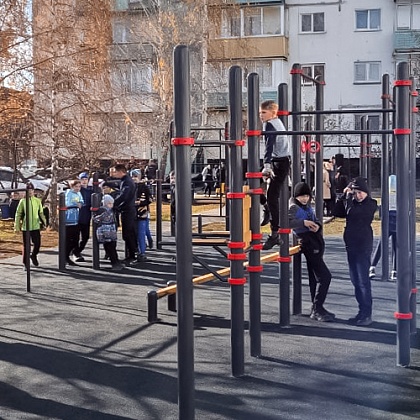 Workout-площадка для молодежи и жителей города Гурьевска в рамках проекта Sport Power 1